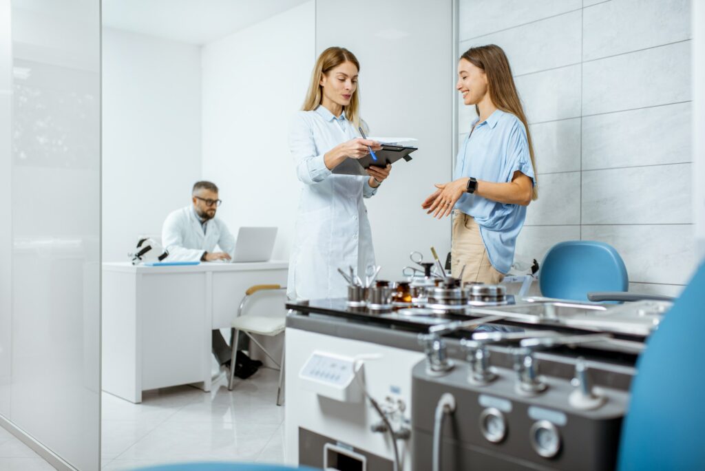 Medical consultation at the ENT office