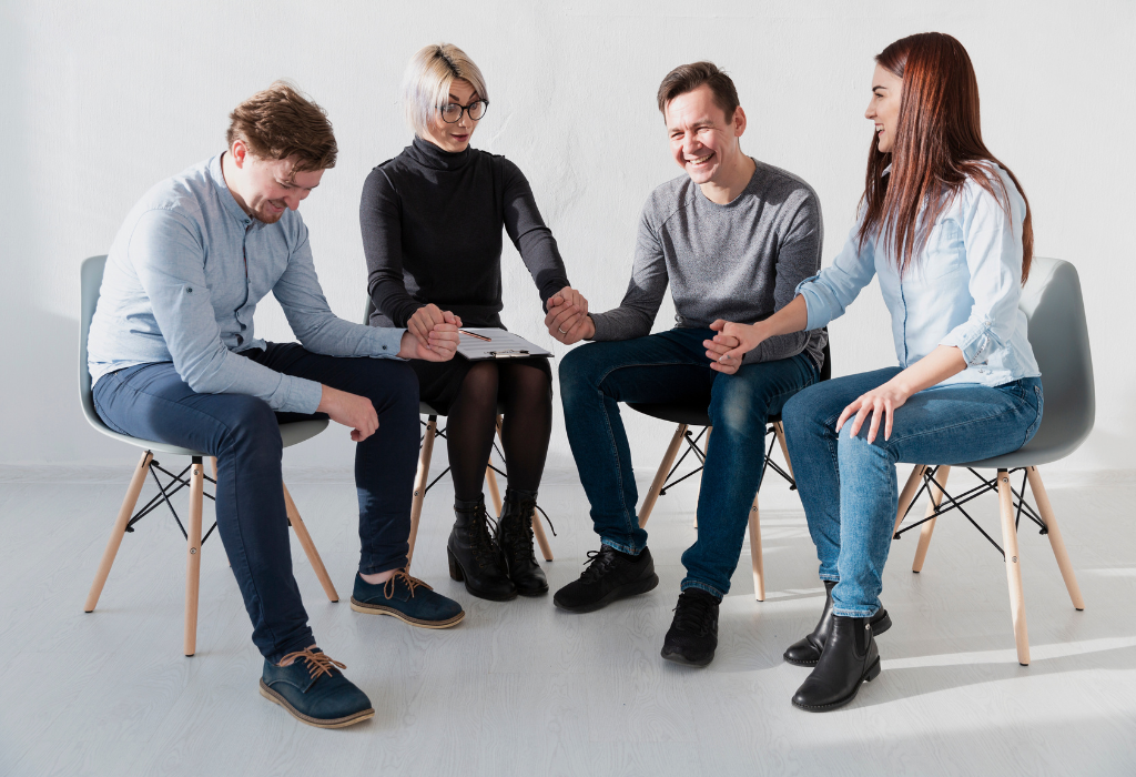people with OCD having an group therapy